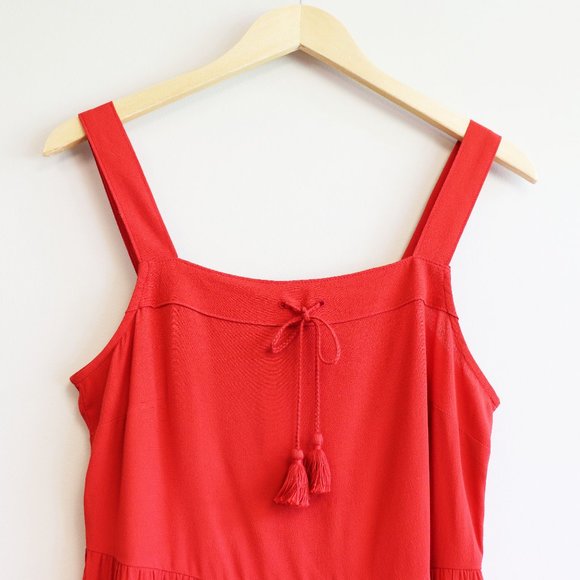NEW Banana Republic Red Tassel Summer Tank Top S - Picture 3 of 16